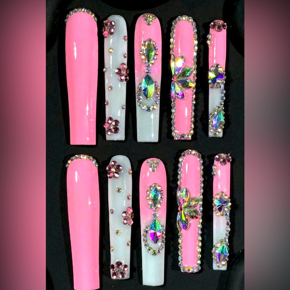 10 pc Press On Nails 3D Design